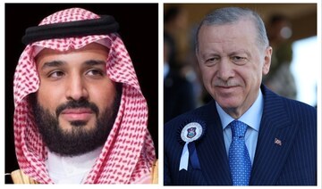 Saudi Crown Prince Mohammed bin Salman and Turkish President Recep Tayyip Erdogan. (File/SPA/Reuters)