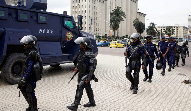 Congolese policemen walk in Kinshasa, Democratic Republic of Congo. (REUTERS file photo)