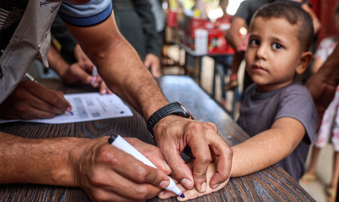 WHO hails success of polio 1st phase vaccination campaign in Gaza